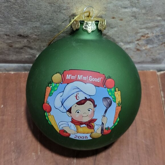 Campbells Soup Kids Green Ball Ornament Collectors Edition 2008 - Picture 6 of 9